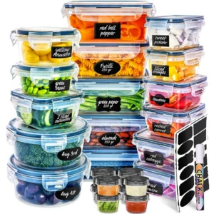 50 pcs Meal Prep Container, Airtight Plastic Food Storage