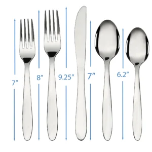 Breck 20-Piece Stainless Steel Flatware Set, Silver